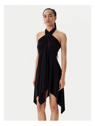 NORMA KAMALI Коктейлна рокля KK1253PL213001 Черен Slim Fit