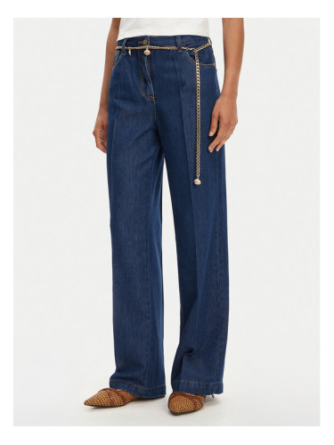 Please Дънки P3HUDINCBB Тъмносин Wide Leg