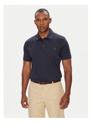 Baldessarini Тениска с яка и копчета B4 10044.5190 Тъмносин Regular Fit