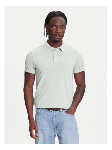 Mustang Тениска с яка и копчета Palco 1016505 Зелен Regular Fit