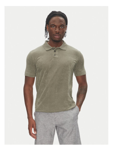 Lindbergh Тениска с яка и копчета 30-404263 Бежов Relaxed Fit