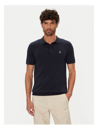 U.S. Polo Assn. Тениска с яка и копчета MUP3709 Тъмносин Regular Fit