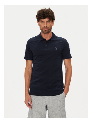 U.S. Polo Assn. Тениска с яка и копчета MUP3780 Тъмносин Regular Fit