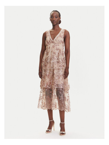 Dixie Коктейлна рокля Dixie5 A606W024A Бежов Regular Fit