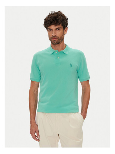 U.S. Polo Assn. Тениска с яка и копчета MUP3312 Син Regular Fit