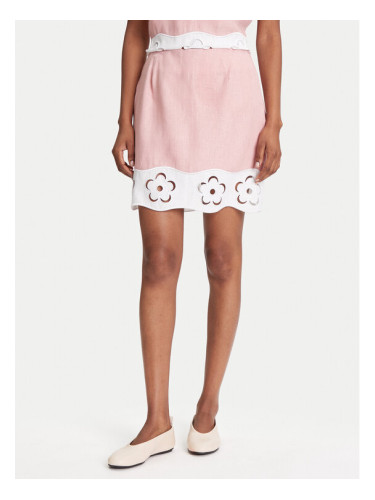 STAUD Мини пола Margaux R25S6138LN Розов Regular Fit