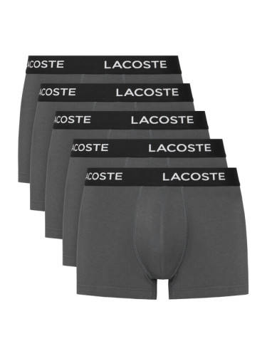 Lacoste Комплект 5 чифта боксери 5H1292 Сив