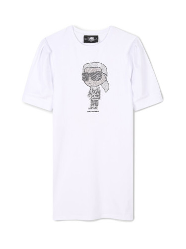 Karl Lagerfeld Kids Ежедневна рокля Z30458 D Бял Regular Fit