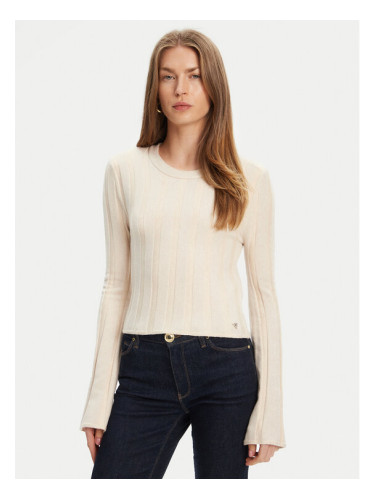 Guess Пуловер W5YR13 Z3OT0 Бежов Regular Fit