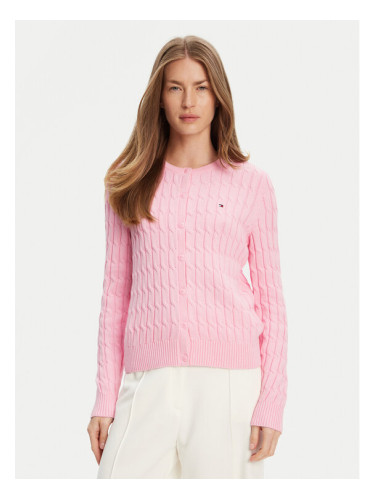 Tommy Hilfiger Кардиган WW0WW46514 Розов Regular Fit