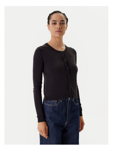 Tommy Jeans Кардиган Essential DW0DW20976 Черен Regular Fit