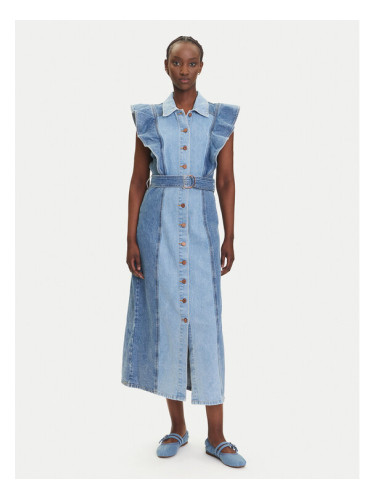 YAS Дънкова рокля Cawi 26037659 Син Regular Fit