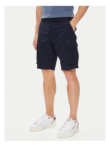 Petrol Industries Шорти от плат M-1050-SHO600 Тъмносин Cargo Fit