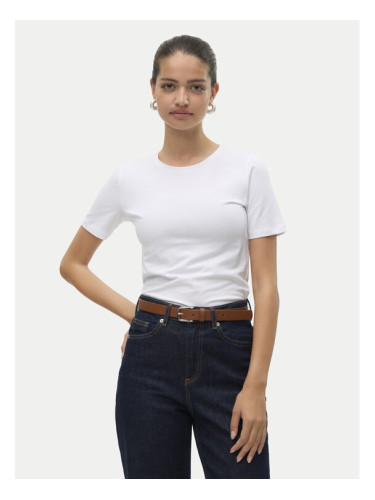 Vero Moda Тишърт Lulu 10323755 Бял Regular Fit