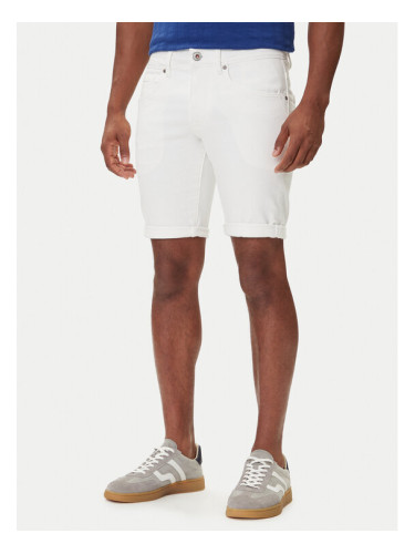 Petrol Industries Дънкови шорти M-ROS-SHO005 Бял Slim Fit