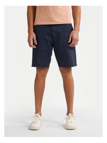Petrol Industries Шорти от плат M-1050-SHO538 Тъмносин Slim Fit