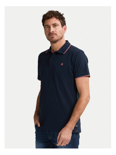 Petrol Industries Тениска с яка и копчета M-ROS-POL003 Тъмносин Regular Fit