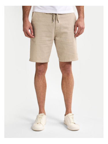 Petrol Industries Шорти от плат M-1050-SHO538 Бежов Slim Fit