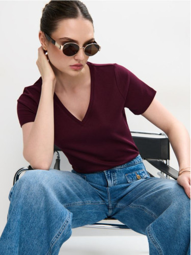 Mohito - Памучна тениска - кестеняво