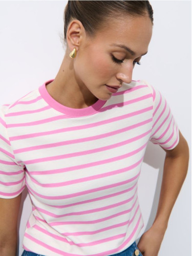 Mohito - Памучна тениска - пастелно розово