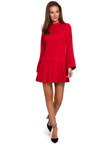 Makover Woman's Dress K021 Red