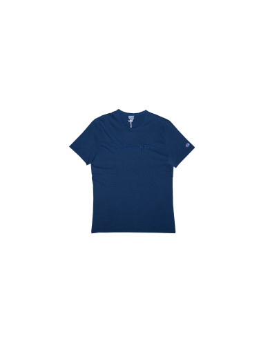 Champion Crewneck T-Shirt Blue 213088-BV501-INDI Unisex - Тениски Champion - Син - 213088-BV501-INDI-L - Size: L