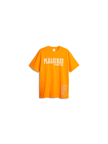 Puma x PLEASURES Typo Tee Orange Мъже - Тениски Puma - Оранжев - 620878-73-L - Size: L