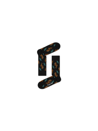 Happy Socks Flamingo Sock Black Unisex - Чорапи Happy Socks - Черен - FAM01-9300-4-7 - Size: 4-7
