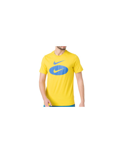 Nike Nsw Swoosh Oval T-Shirt Yellow Мъже - Тениски Nike - Жълт - DM6343-709-S - Size: S