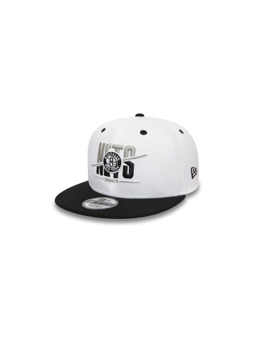 New Era Brooklyn Nets Crown White 9FIFTY Snapback Cap Unisex - Чапки New Era - Бял - 60435047-S/M - Size: S/M