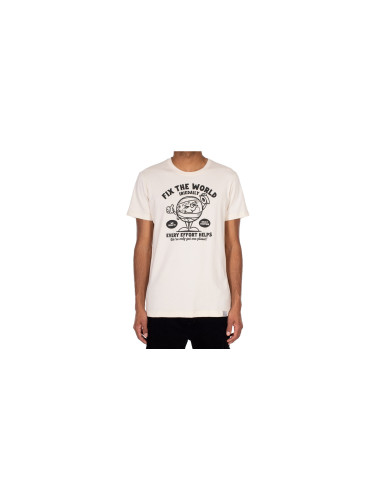 IrieDaily Fix The World Tee Мъже - Тениски IrieDaily - Бял - 112D443-514-M - Size: M