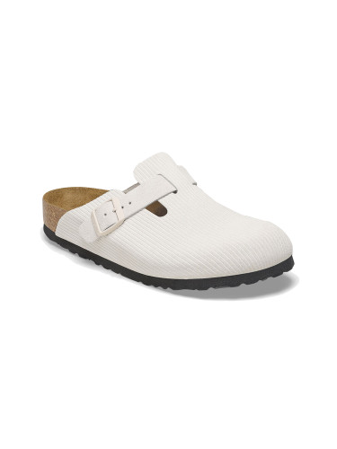 Birkenstock Boston Suede Embossed Narrow Fit Жени - Сандали Birkenstock - Бял - 1025270-5.5 - Size: 5.5