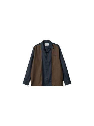 Carhartt WIP L/S Delaney Shirt Mizar Мъже - Риза Carhartt WIP - Син - I034381_2PM_XX-L - Size: L