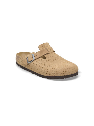 Birkenstock Boston BS Suede Embossed Regular Fit Light Brown Unisex - Сандали Birkenstock - Светло кафяв - 1026948-3.5 - Size: 3.5