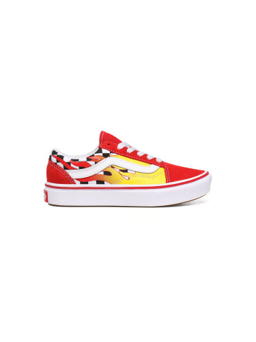 Vans Uy Comfycush Old Skool (Flame) Kids Деца - Спортни обувки Vans - Многоцветен - VN0A4U1QXWC-10.5 - Size: 10.5