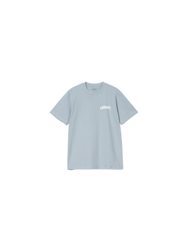Carhartt WIP S/S University Script T-Shirt Dusty Ice Мъже - Тениски Carhartt WIP - Син - I034852_2DQ_XX-S - Size: S