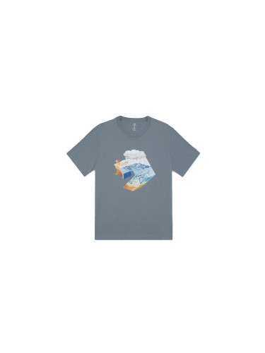 Converse Star Chevron Ocean T-Shirt Blue Мъже - Тениски Converse - Син - 10024746-A03-M - Size: M