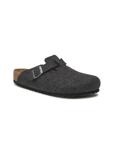 Birkenstock Boston Wool Felt Narrow Fit Grey Unisex - Сандали Birkenstock - Сив - 0160373-3.5 - Size: 3.5