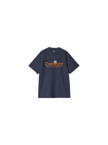 Carhartt WIP S/S Label Script T-Shirt Blue Мъже - Тениски Carhartt WIP - Син - I034421_01_XX-L - Size: L