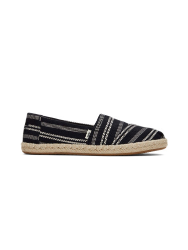 Toms Alpargata Rope Black Global Stripe Wmns Жени - Спортни обувки Toms - Черен - 10017852-4 - Size: 4