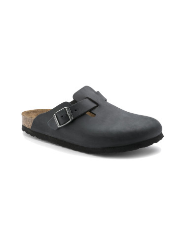 Birkenstock Boston Oiled Leather Narrow Fit Black Мъже - Сандали Birkenstock - Черен - 59463-3.5 - Size: 3.5