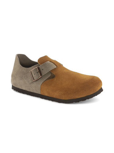 Birkenstock London Suede Leather Regular Fit Мъже - Сандали Birkenstock - Кафяв - 1024973-7.5 - Size: 7.5