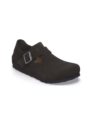 Birkenstock London Suede Leather Regular Fit Black Unisex - Сандали Birkenstock - Черен - 1028103-11.5 - Size: 11.5