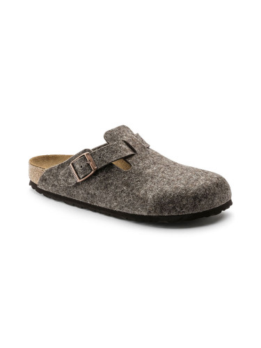 Birkenstock Boston Wool Felt Regular Fit Unisex - Сандали Birkenstock - Кафяв - 0160581-3.5 - Size: 3.5