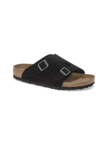 Birkenstock Zürich Suede Leather Regular Fit Black Мъже - Сандали Birkenstock - Черен - 1025045-5 - Size: 5