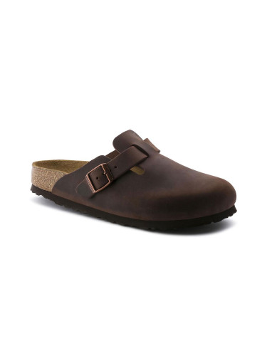 Birkenstock Boston Soft Footbed Oiled Leather Narrow Fit Unisex - Сандали Birkenstock - Кафяв - 0159713-11.5 - Size: 11.5