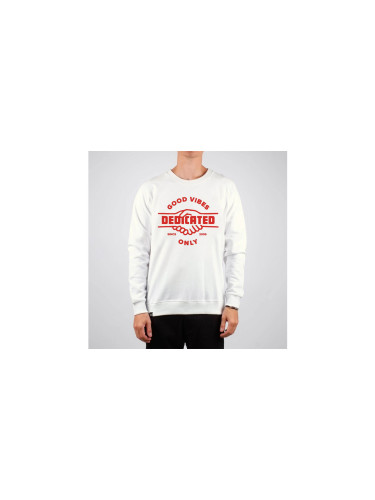 Dedicated Sweatshirt Malmoe Good Hands Off-White Мъже - Суитшърти и блузи с качулка Dedicated - Бял - 16108-L - Size: L