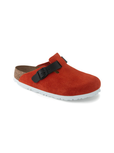 Birkenstock Boston Suede Leather Narrow fit Red Unisex - Сандали Birkenstock - Червен - 1025971-7.5 - Size: 7.5
