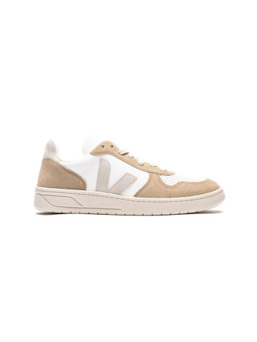 Veja V-10 CHROMEFREE LEATHER WHITE NATURAL SAHARA Жени - Спортни обувки Veja - Бял - VX0503298A-3 - Size: 3