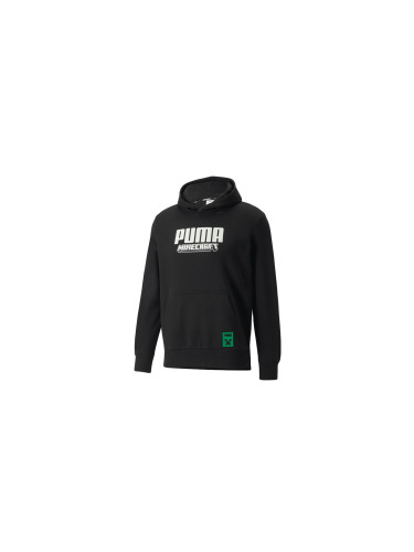 Puma x MINECRAFT Men's Hoodie Black Мъже - Суитшърти и блузи с качулка Puma - Черен - 534376_01-L - Size: L